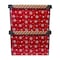 Simplify Storage Tote, 15-3/8 in L x 11-3/8 in W x 15-3/8 in H, Red, Polypropylene 9080-30 - alternate 6